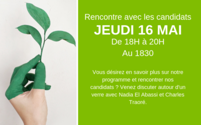 Rencontre avec les candidats le 16 mai dès 18h