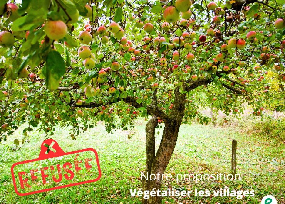 Végétaliser les coeur de village avec les écoles ? C&rsquo;est non pour le MR